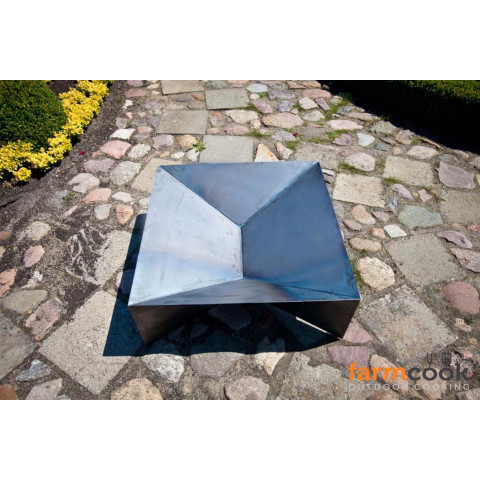 Brasero en acier pieds géométriques 60 cm