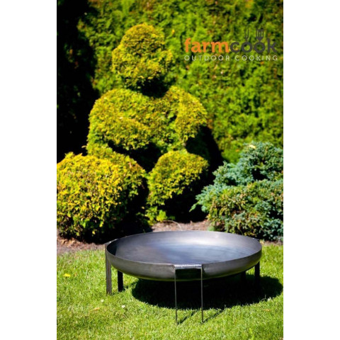 Brasero en acier rond pieds design 60 cm