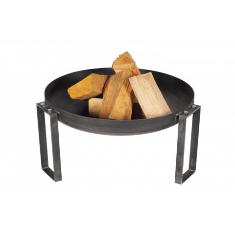 Brasero en acier rond pieds design 80 cm