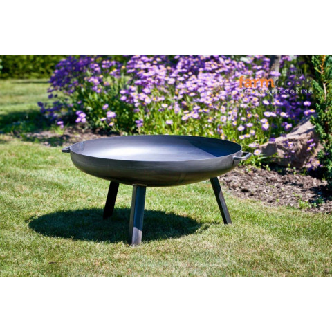 Brasero rond en acier 3 pieds fins 70 cm