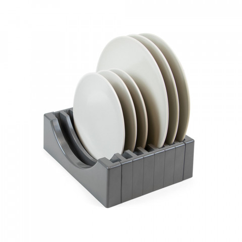 Porte-assiettes pour meuble 13 assiettes gris anthracite
