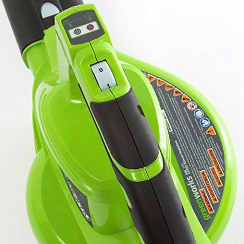 Greenworks tools 24227uc souffleur/aspirateur à feuilles sans fil lithium-ion avec 2 batteries 2 ah/chargeur 40 v