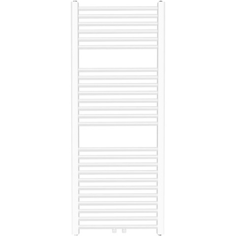 Sèche serviette pour salle de bain mural en acier inoxydable vertical radiateur chauffe serviette 140 x 60 cm blanc