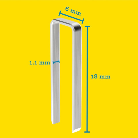 Agrafes en fil plat galvanisés n° 606/18 mm - 4000 pièces - Boite en carton - RAPID-ISABERG - 11897602
