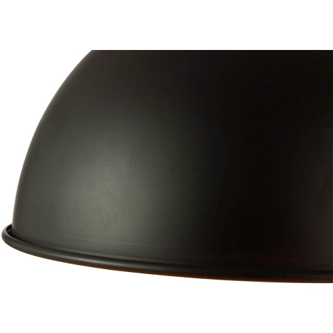 Plafonnier industriel semi-encastré diamètre 31 cm led 60 watts noir et doré style vintage lustre rétro