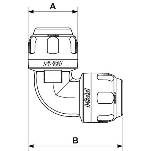 Coude égal, raccord coudé aluminium 90° pour tubes - Diamètre extérieur 25 mm - PREVOST - PPS1 9C25