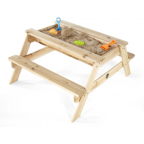 Table de pique-nique avec bac à sable intégré