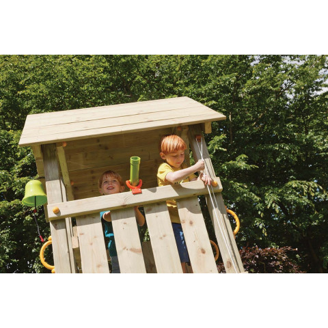 Aire de jeux en bois kiosk avec balançoires