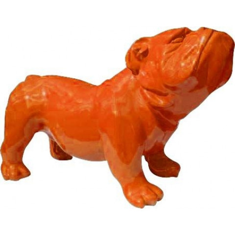 Bouldogue anglais coloré en résine - Couleur au choix