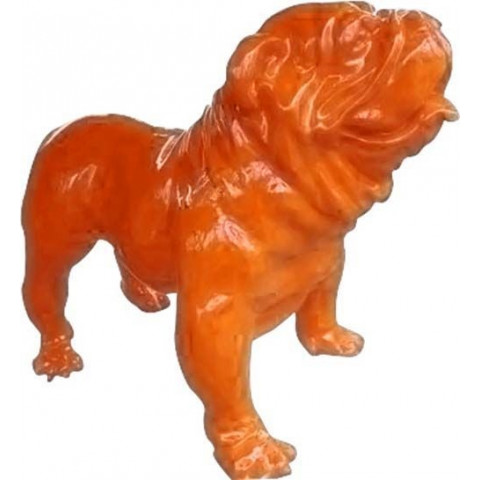 Bouldogue anglais xxl coloré en résine - Couleur au choix