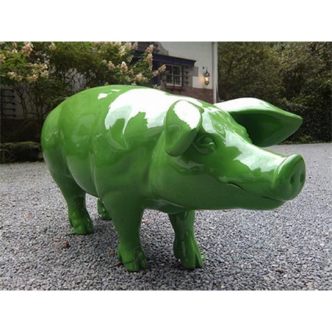 Cochon coloré design en résine - Couleur au choix