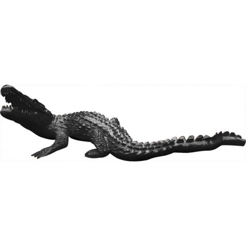 Crocodile coloré en résine tête tournée - Couleur au choix