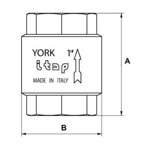 Clapet laiton non retour type york femelle-femelle 12-17