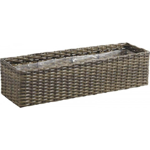 Jardinière rectangulaire en rotin synthétique (lot de 2)