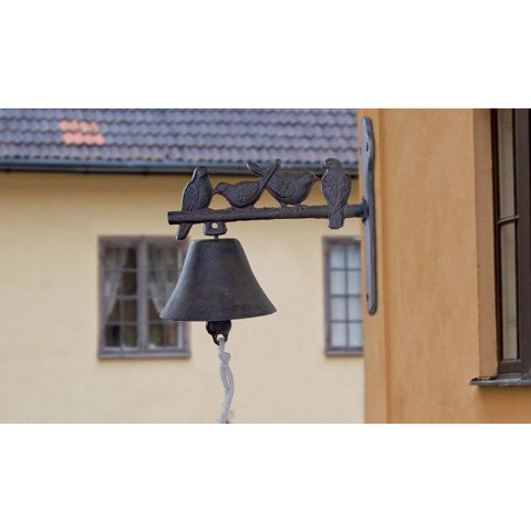 Cloche de jardin en fonte 4 oiseaux