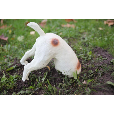 Statuette chien bob le creuseur tâches marrons