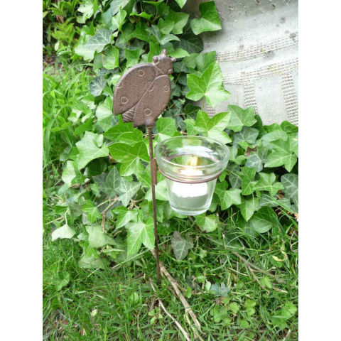 Photophores de jardin sur pique (lot de 4)