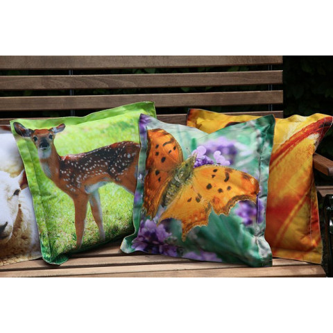 Coussin extérieur imperméable papillon