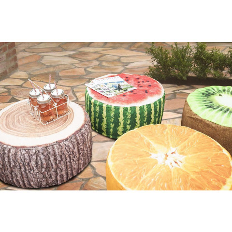 Pouf extérieur avec imprimé déco