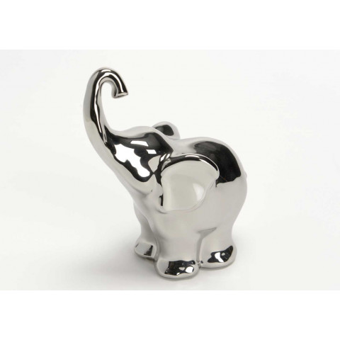 Éléphant décoratif coloris argent mael