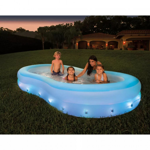 Bestway piscine led en forme de vague 280 x 157 x 46 cm