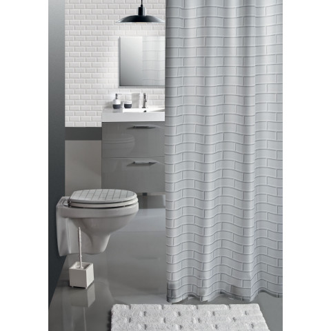 Rideau de douche et baignoire - 180x200 - polyester - Couleur au choix