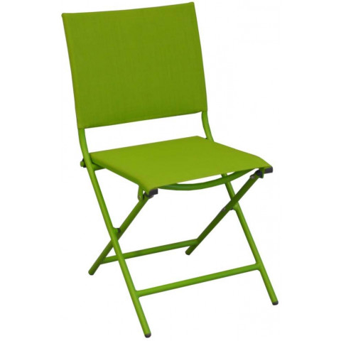 Chaise pliante textilène et acier (lot de 2) - Couleur au choix