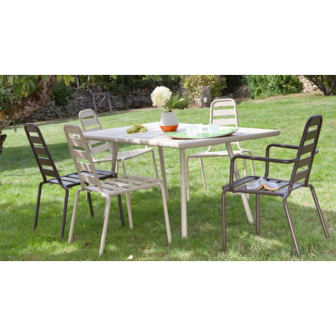 Table de jardin menu 160cm