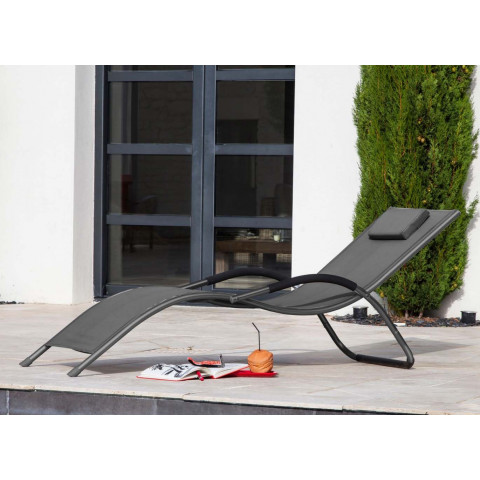 Lit de jardin en aluminium riva (lot de 2)