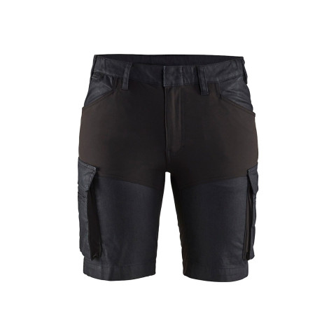Short maintenance denim stretch 2D femme Marine/Noir 71371147 - Taille au choix
