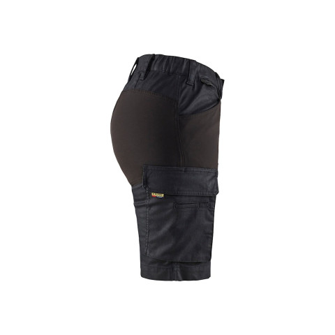 Short maintenance denim stretch 2D femme Marine/Noir 71371147 - Taille au choix
