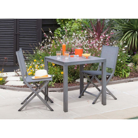 Chaises pliantes en aluminium brossé thema (lot de 6)