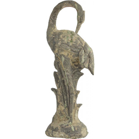 Héron décoratif en terre cuite (lot de 2)
