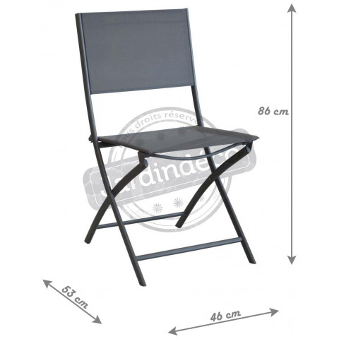 Chaise pliante en acier et toile dream (lot de 4) - Couleur au choix