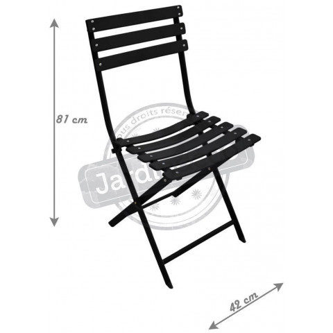 Chaise pliante en acier nonza (lot de 2) - Couleur au choix