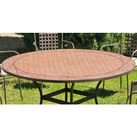Table ronde de jardin et 6 fauteuils belice vigo