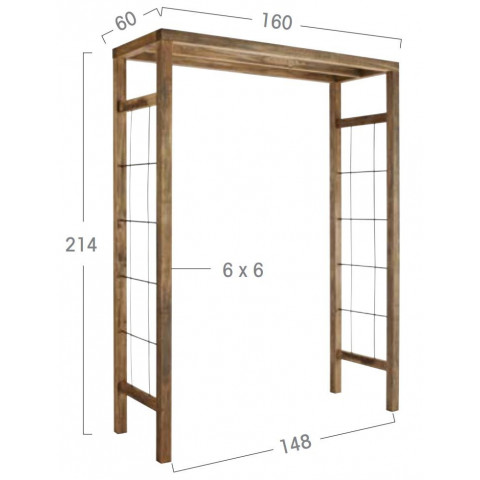 Pergola moderne en bois ikebana