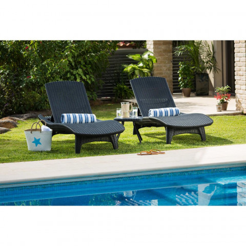 Keter chaise longue pacific graphite 223564