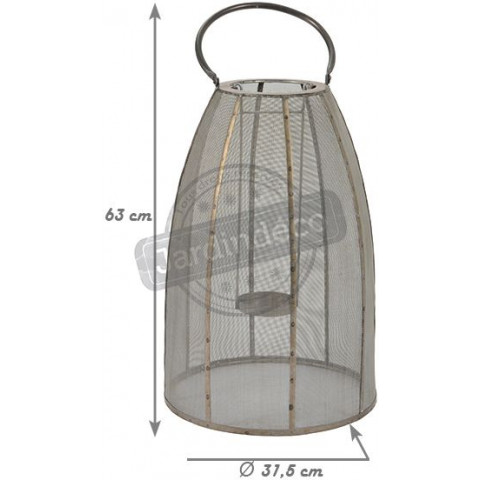 Lanterne jardin en métal grand modèle