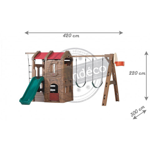 Grande aire de jeux en plastique adventure