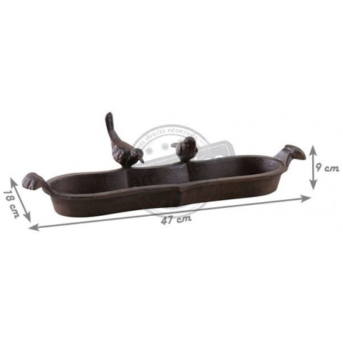 Bain d'oiseaux en fonte
