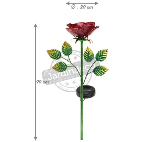 Lampe décorative rose à énergie solaire
