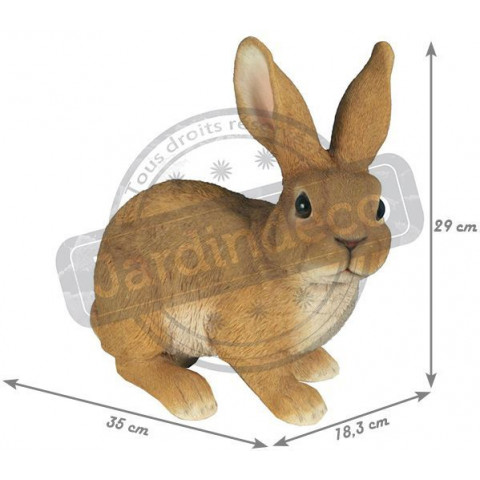Lapin en résine assis 30 cm