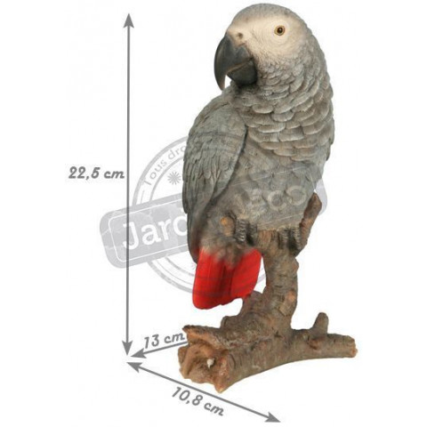 Gris du gabon en résine 22 cm