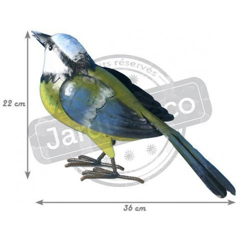 Mésange en métal 36 cm