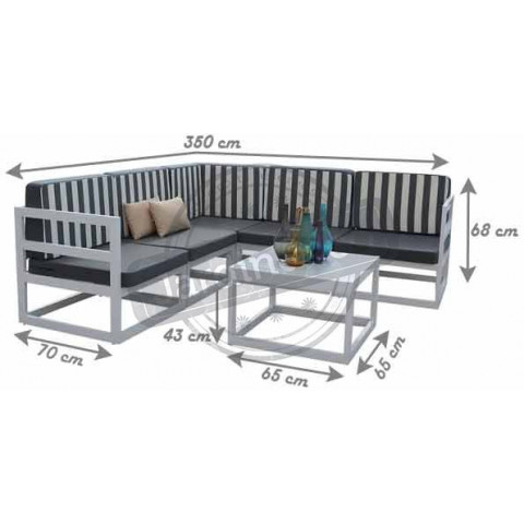 Salon de jardin en aluminium belafor