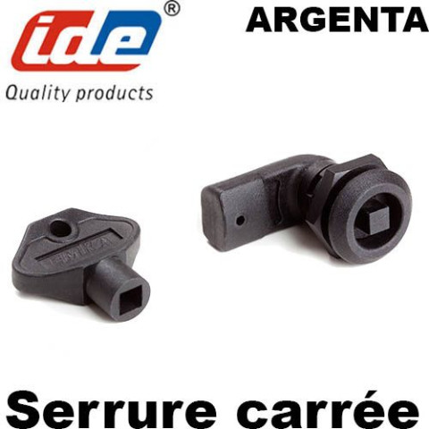 Serrure carrée pour armoire électrique ide argenta