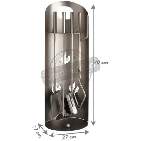Serviteur de cheminée design 4 accessoires