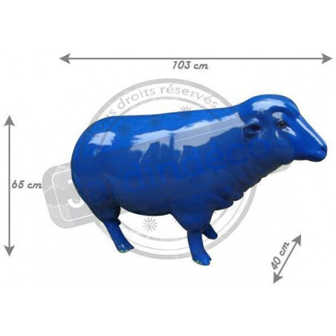 Mouton design colorée en résine 103 cm
