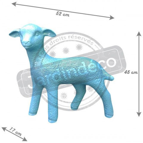 Agneau design en résine 52 cm